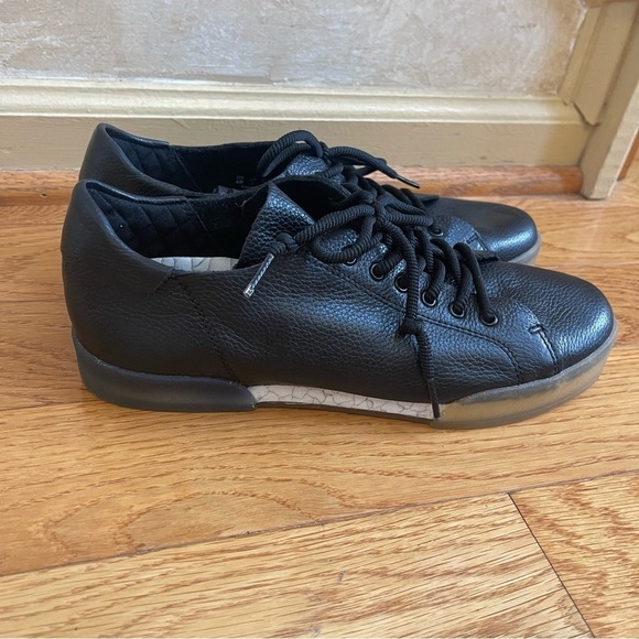 THE LAB BY DR SCHOLL’S LEATHER BLACK SNEAKERS SHOES AMALIE CASUAL Sz 8 US - Picture 3 of 15
